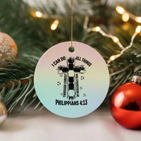 I Can Do All Things Through Christ Ceramic Ornament Christian Soccer Faith