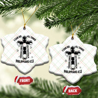 I Can Do All Things Through Christ Ceramic Ornament Christian Soccer Faith