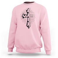 I Can Do All Things Through Christ Sweatshirt Christian Soccer Cross Gift