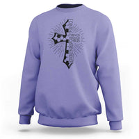 I Can Do All Things Through Christ Sweatshirt Christian Soccer Cross Gift