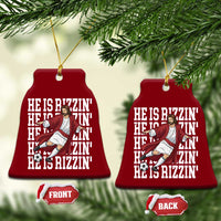 He Is Rizzin Ceramic Ornament Funny Christian Soccer Lover Gift