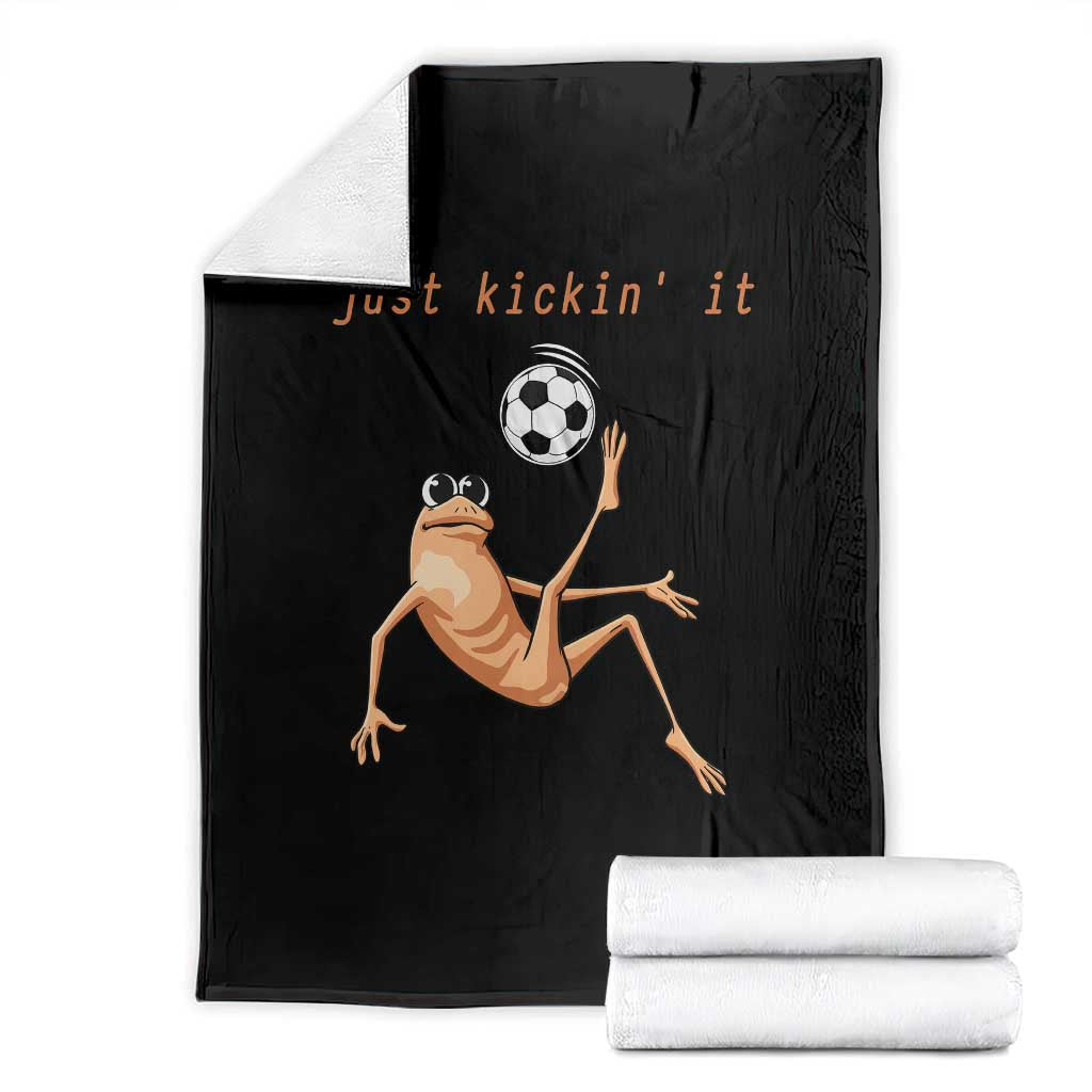 Funny Marcus The Worm Soccer Lover Throw Blanket Just Kickin It