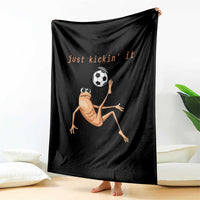 Funny Marcus The Worm Soccer Lover Throw Blanket Just Kickin It