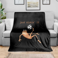 Funny Marcus The Worm Soccer Lover Throw Blanket Just Kickin It