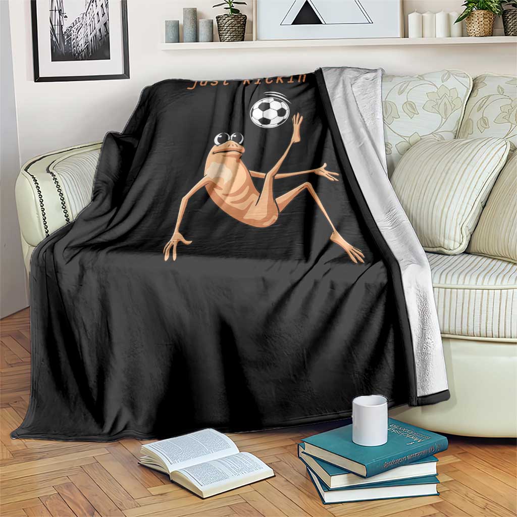 Funny Marcus The Worm Soccer Lover Throw Blanket Just Kickin It