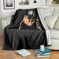 Funny Marcus The Worm Soccer Lover Throw Blanket Just Kickin It