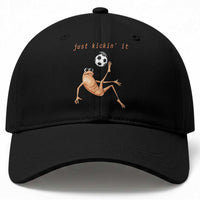 Funny Marcus The Worm Soccer Lover Baseball Cap Just Kickin It