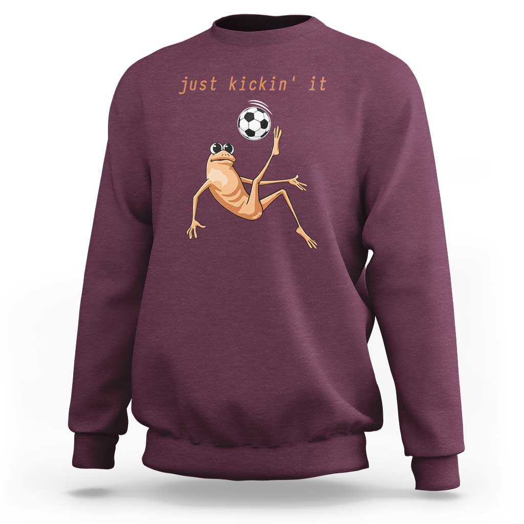 Funny Marcus The Worm Soccer Lover Sweatshirt Just Kickin It