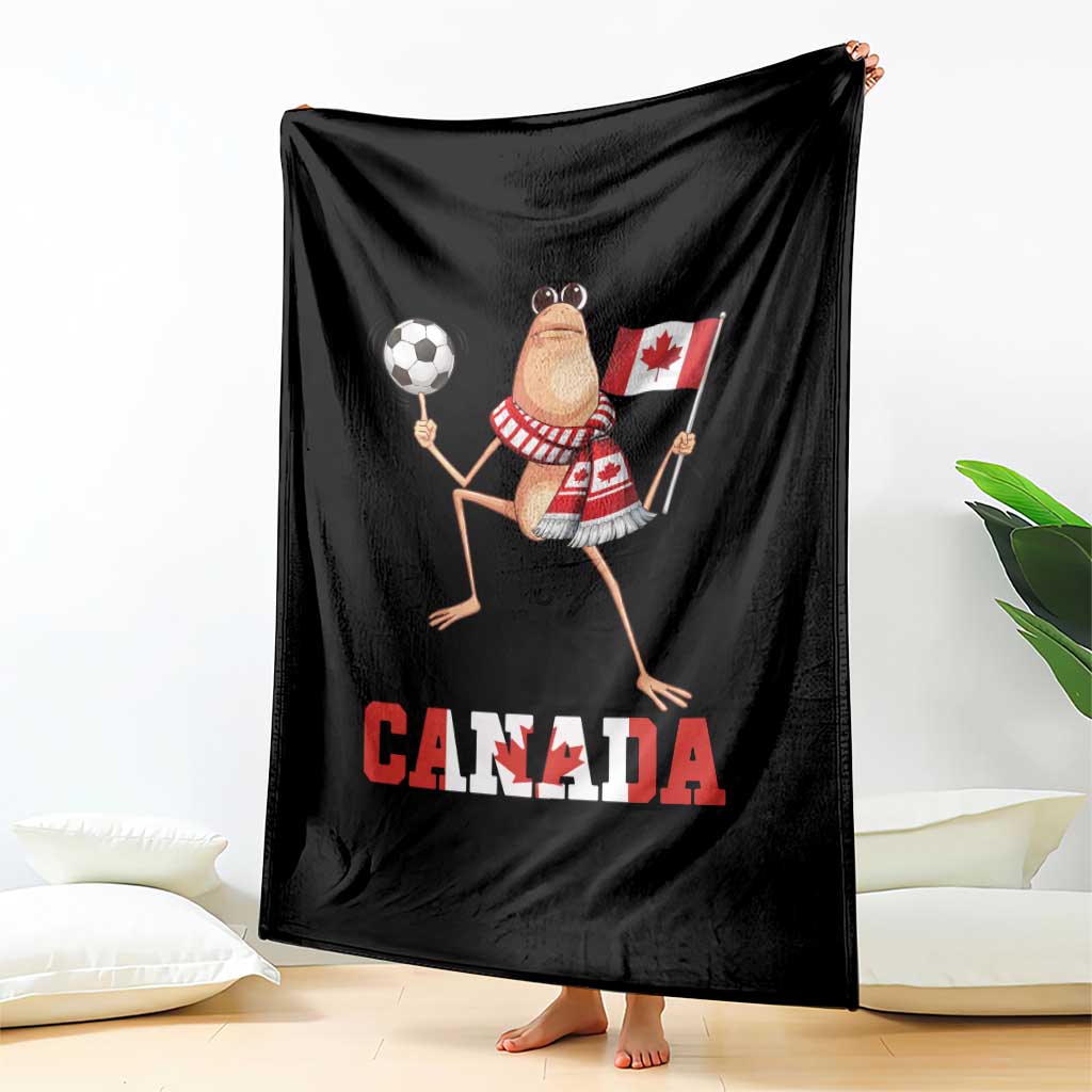 Funny Marcus The Worm Throw Blanket Canadian Pride Soccer Gift