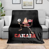 Funny Marcus The Worm Throw Blanket Canadian Pride Soccer Gift