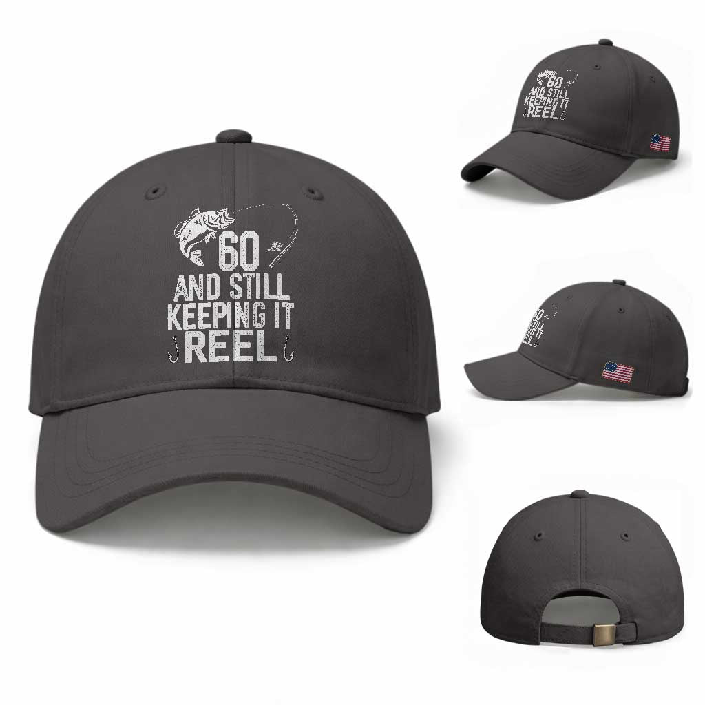 Personalized 60th Birthday Fishing Baseball Cap Custom Number Bday Still Keeping It Reel