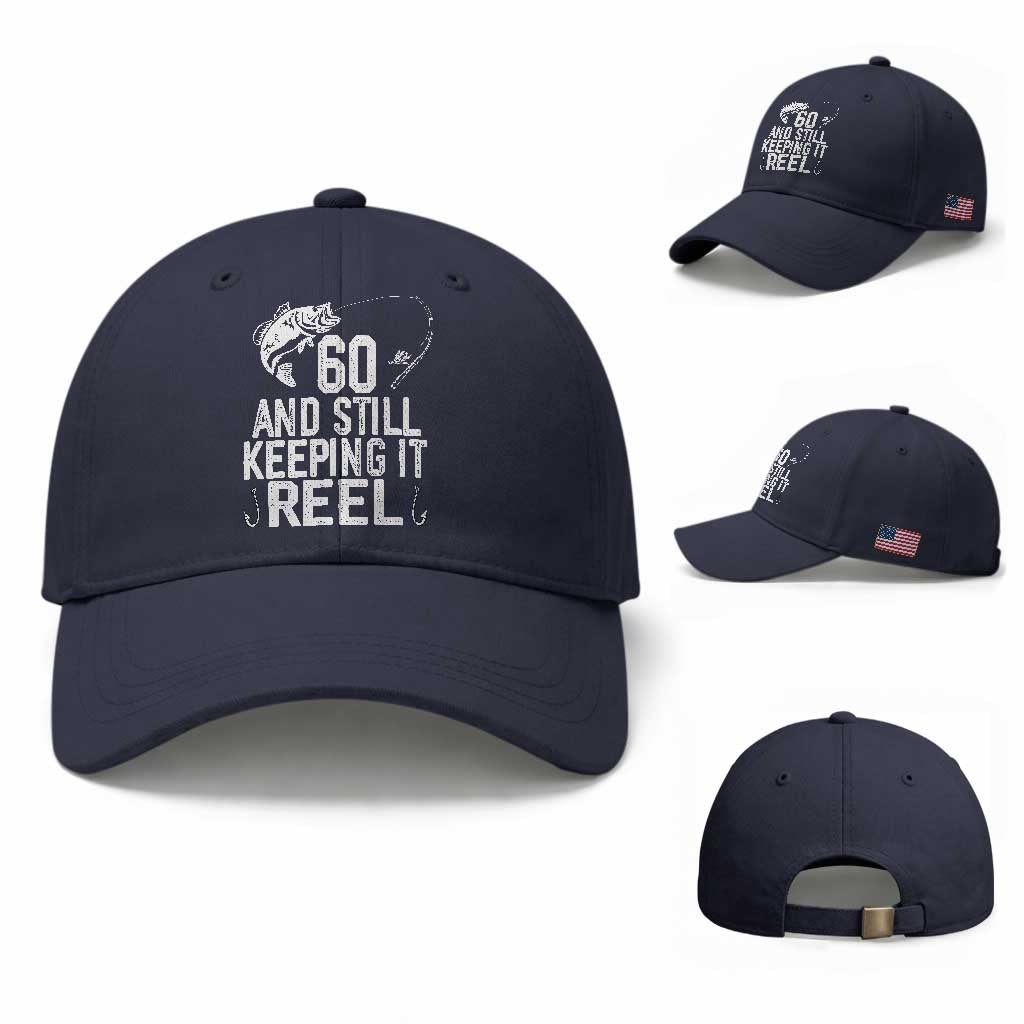 Personalized 60th Birthday Fishing Baseball Cap Custom Number Bday Still Keeping It Reel
