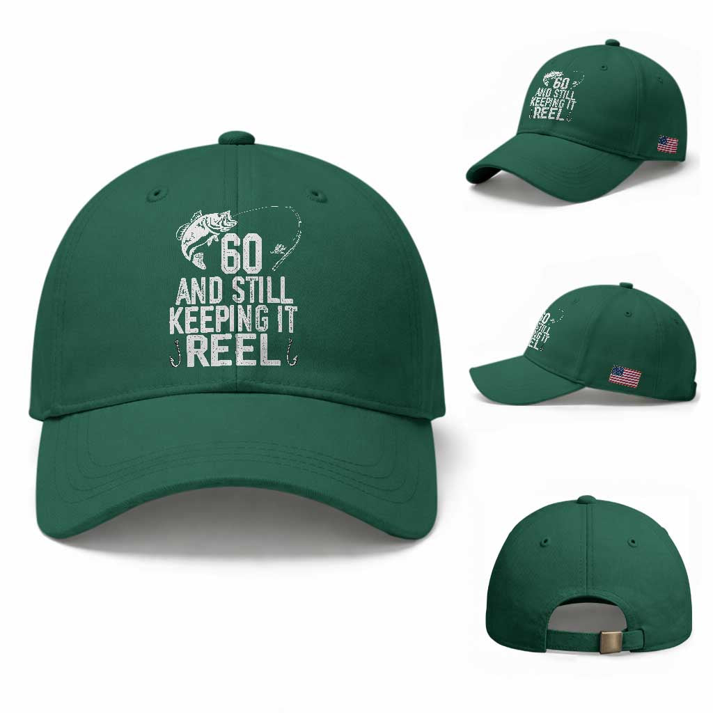 Personalized 60th Birthday Fishing Baseball Cap Custom Number Bday Still Keeping It Reel