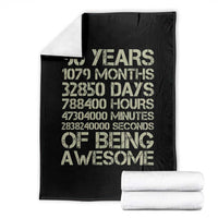 90 Years Of Being Awesome Throw Blanket 90th Birthday Gift Idea
