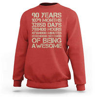 90 Years Of Being Awesome Sweatshirt 90th Birthday Gift Idea