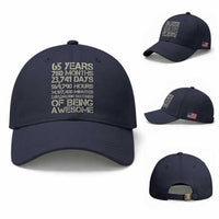 65th Milestone Birthday Gift Baseball Cap 65 Years Of Being Awesome
