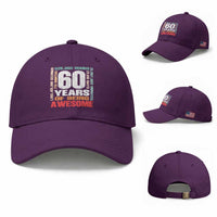 Retro 60 Years Of Being Awesome Baseball Cap 60th Birthday Gift Idea