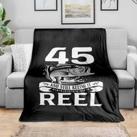 Still Keeping It Reel At 45 Throw Blanket Fisherman Birthday Gift