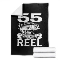 Still Keeping It Reel At 55 Throw Blanket Fisherman Birthday Gift