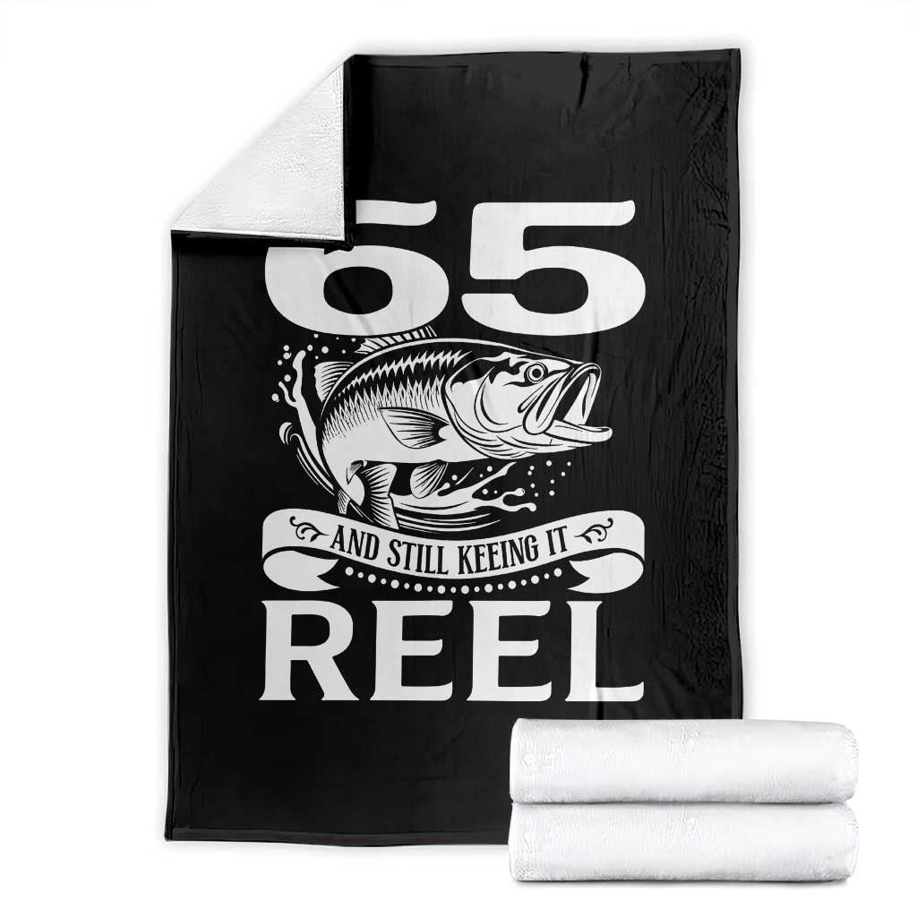 Still Keeping It Reel At 65 Throw Blanket Fisherman Birthday Gift