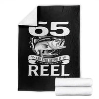 Still Keeping It Reel At 65 Throw Blanket Fisherman Birthday Gift