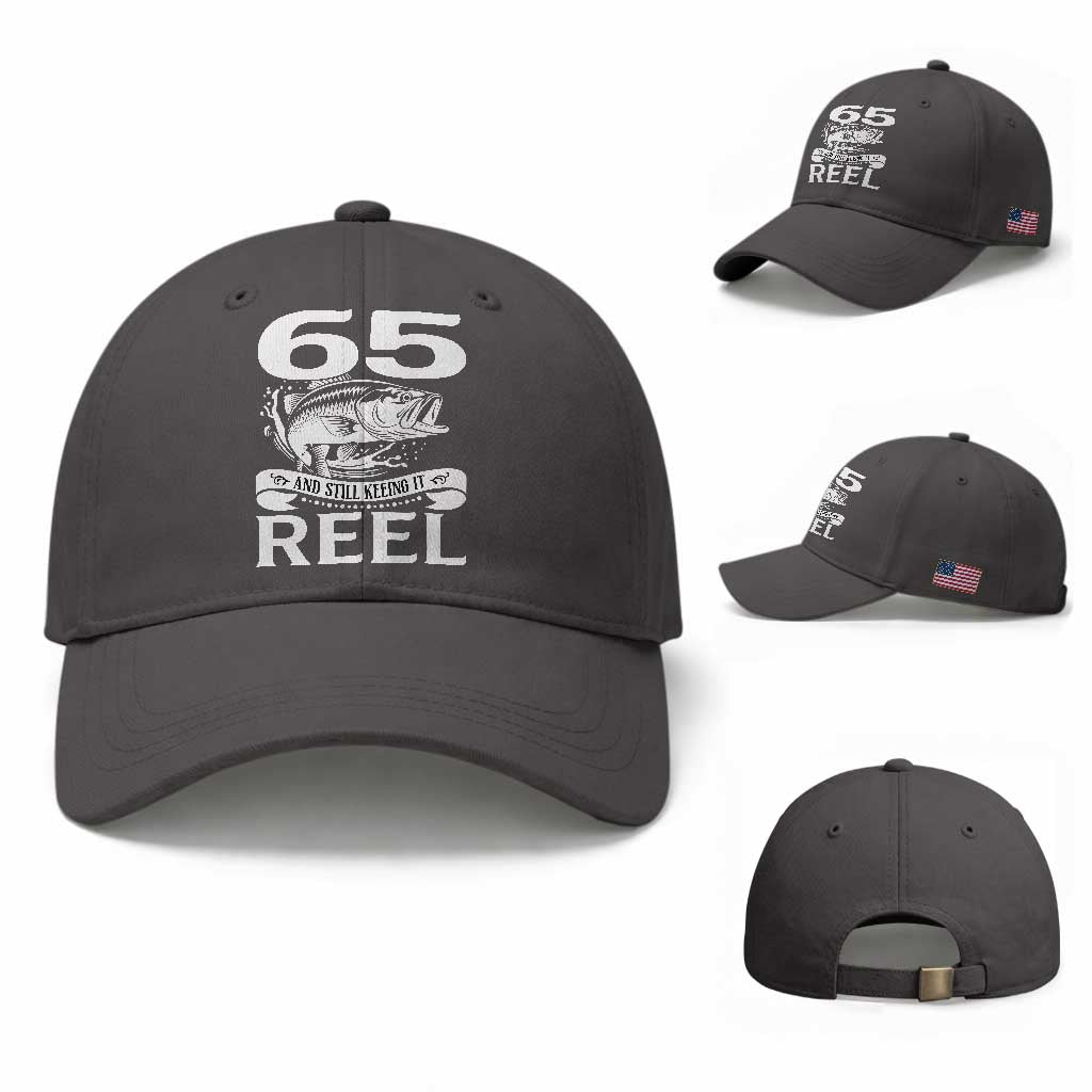 Still Keeping It Reel At 65 Baseball Cap Fisherman Birthday Gift