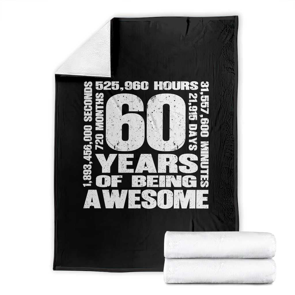 60th Milestone Birthday Gift Throw Blanket 60 Years Of Being Awesome
