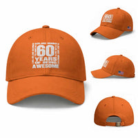60th Milestone Birthday Gift Baseball Cap 60 Years Of Being Awesome