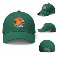 Tropical Skeleton Summerween Baseball Cap Beach Cocktail Vacation