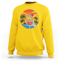 Tropical Skeleton Summerween Sweatshirt Beach Cocktail Vacation