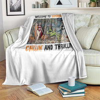 Welcome To Summerween Chillin And Thrillin Throw Blanket Funny Summer Halloween