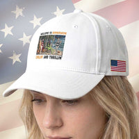Welcome To Summerween Chillin And Thrillin Baseball Cap Funny Summer Halloween
