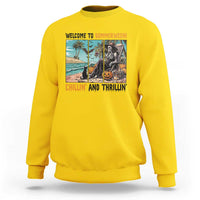 Welcome To Summerween Chillin And Thrillin Sweatshirt Spooky Beach Party Gift