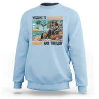 Welcome To Summerween Chillin And Thrillin Sweatshirt Spooky Beach Party Gift