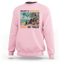 Welcome To Summerween Chillin And Thrillin Sweatshirt Spooky Beach Party Gift