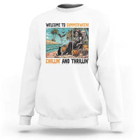 Welcome To Summerween Chillin And Thrillin Sweatshirt Spooky Beach Party Gift