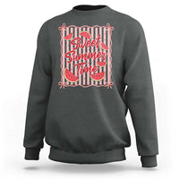 Striped Watermelon Beach Vibes Graphic Sweatshirt Sweet Summer Time