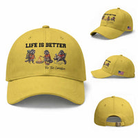 Funny Camping Raccoon Baseball Cap Life Is Better By The Campfire
