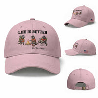 Funny Camping Raccoon Baseball Cap Life Is Better By The Campfire