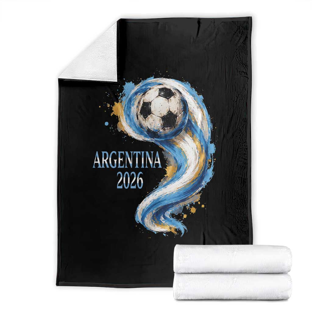 Argentina 2026 Soccer Fan Throw Blanket Proud Football Flag Supporter