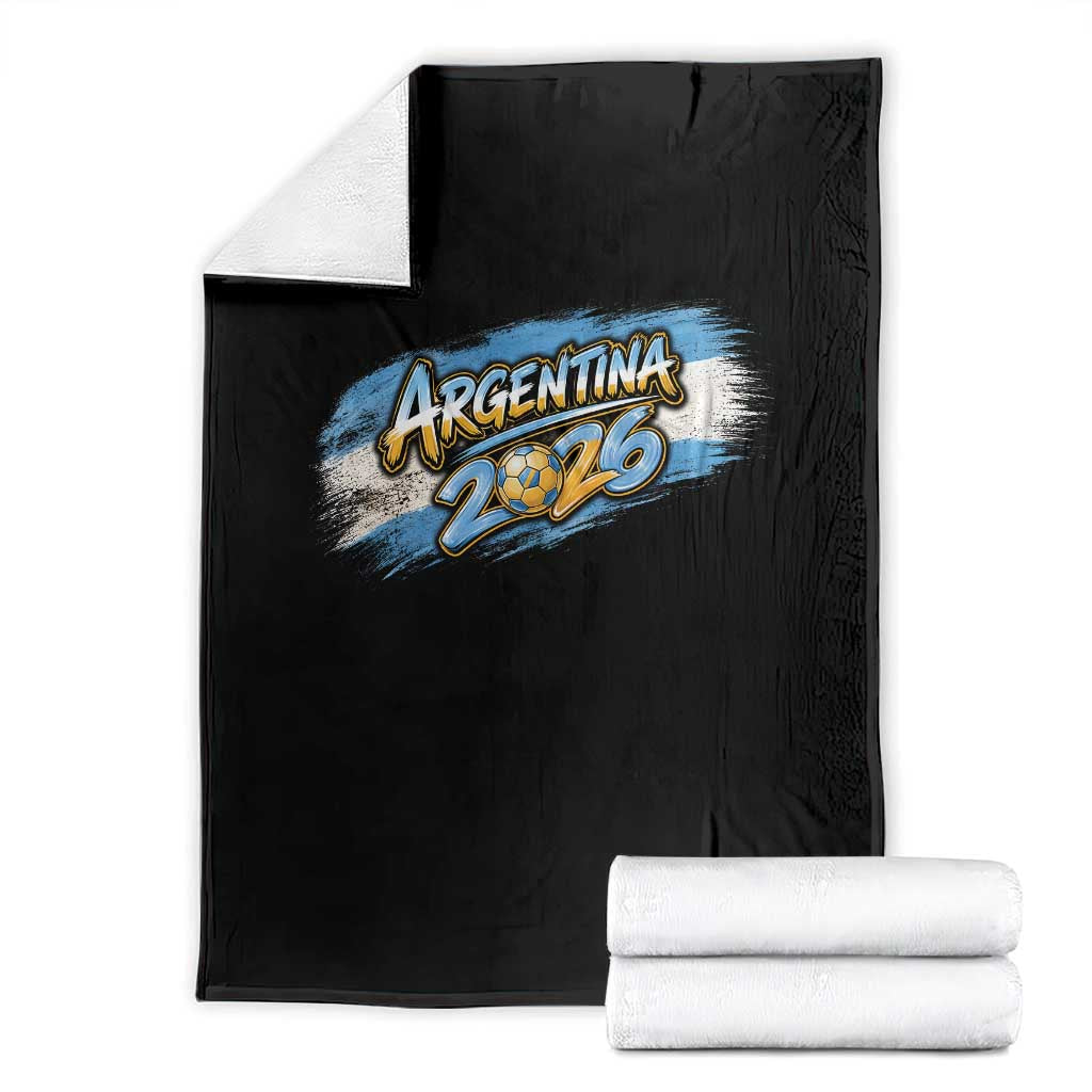 Vintage Argentina Soccer Pride 2026 Graphic Throw Blanket