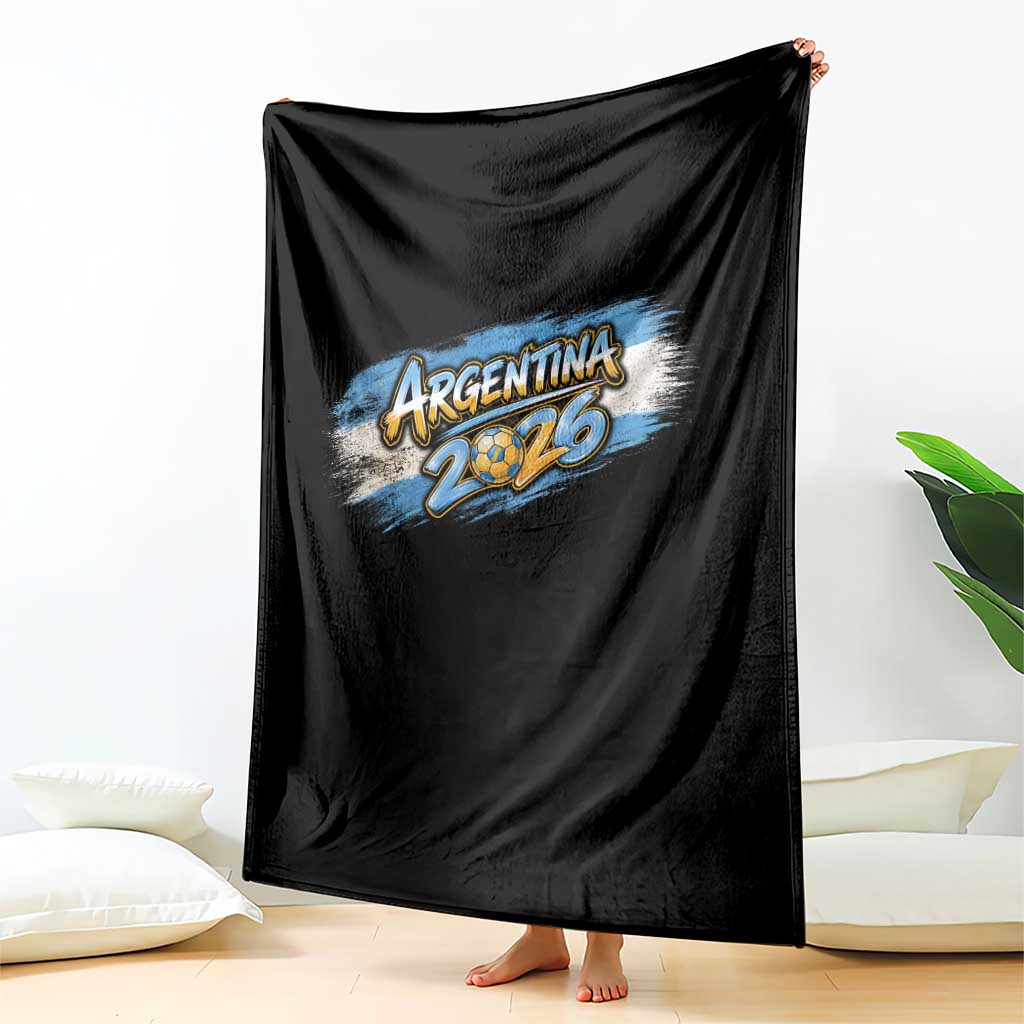 Vintage Argentina Soccer Pride 2026 Graphic Throw Blanket