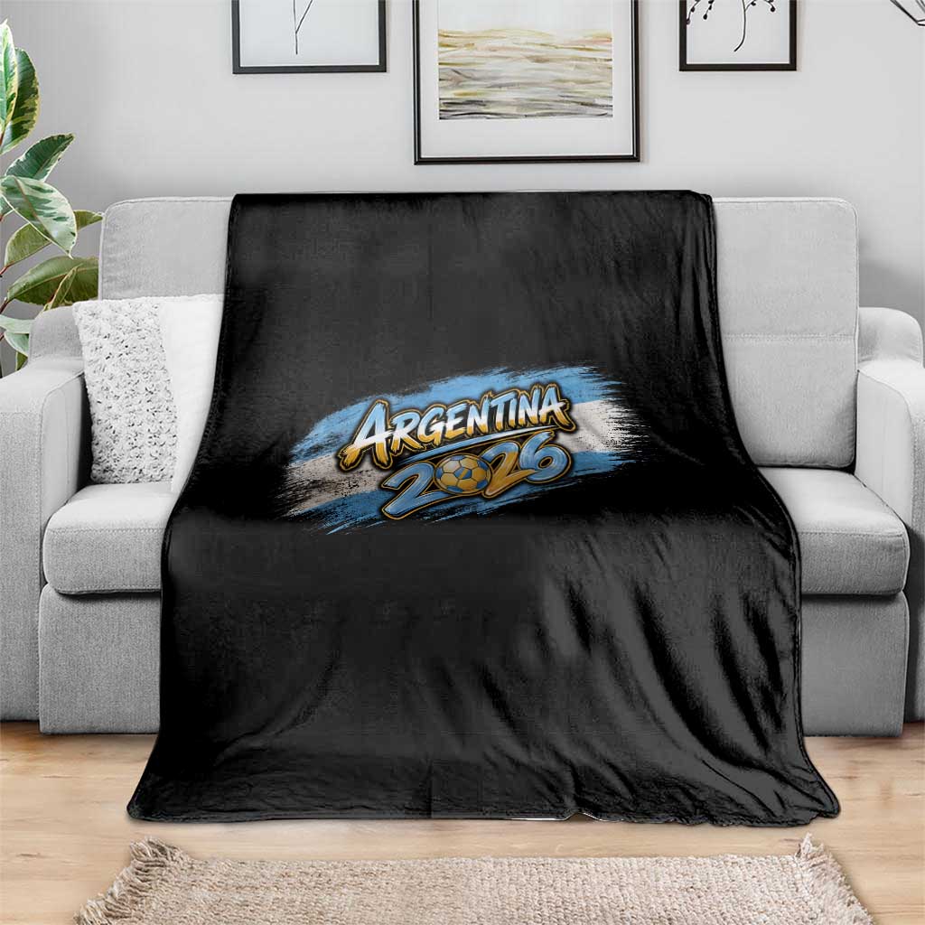 Vintage Argentina Soccer Pride 2026 Graphic Throw Blanket