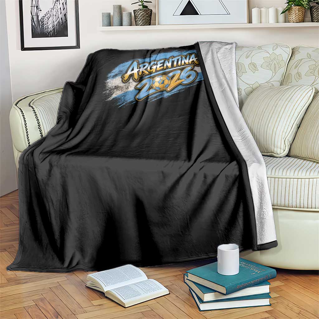 Vintage Argentina Soccer Pride 2026 Graphic Throw Blanket