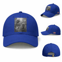 Funny Capybara Selfie With Dinosaur Meme Baseball Cap Animal Humor Gift