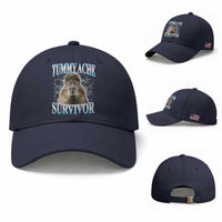 Tummy Ache Survivor Baseball Cap Funny Capybara Meme For Animal Lover