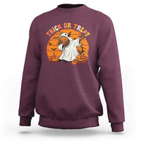 Funny Capybara Halloween Sweatshirt Trick Or Treat Cute Cappy Boo Ghost - Wonder Print Shop