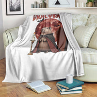 Halloween Capybara Throw Blanket Funny Dracubara In Dracula Outfit - Wonder Print Shop