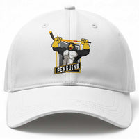 Funny Ice Hockey Player Gift Baseball Cap Penguin Power