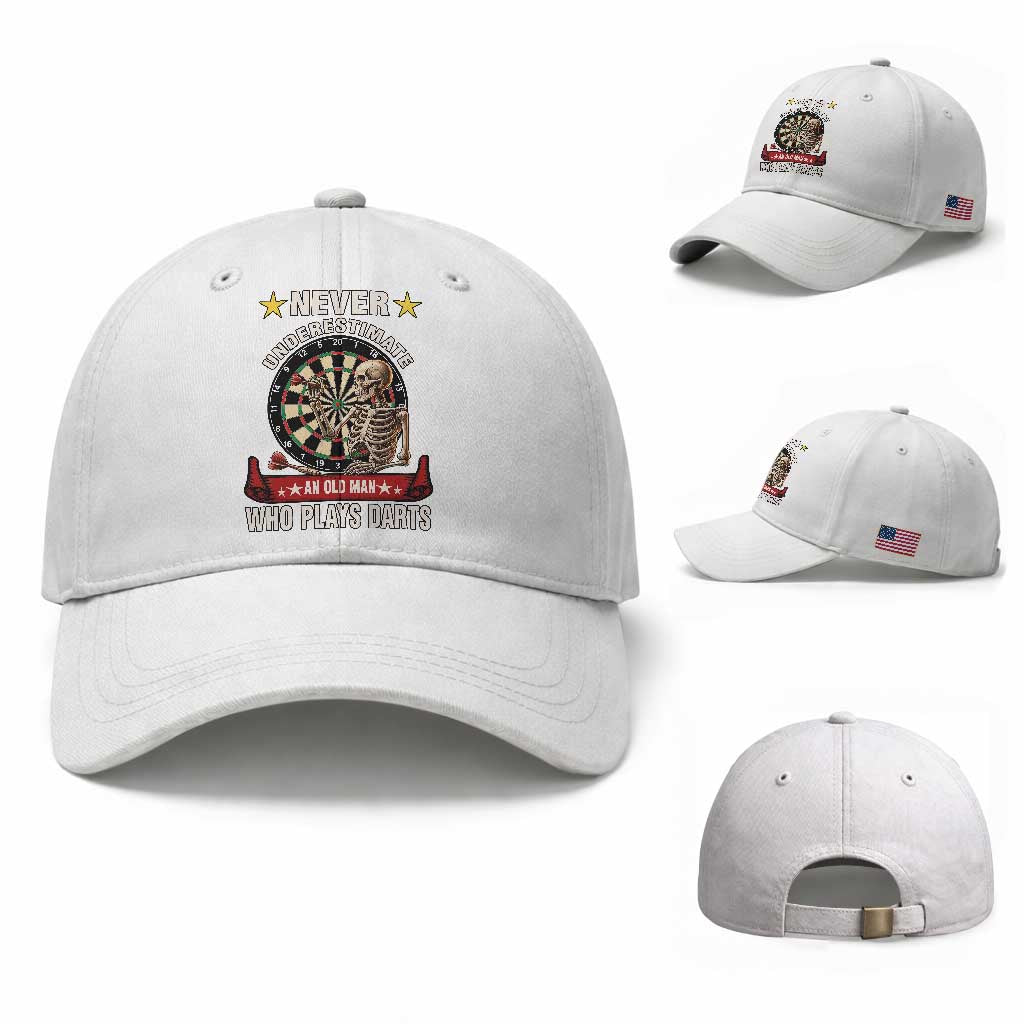 Never Underestimate An Old Man Plays Darts Baseball Cap Gothic Darts Player